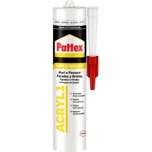 Pattex Vit akrylsilikon för väggar och sprickor - 300ml Pattex Vit akrylsilikon för väggar och sprickor - 300ml