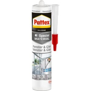 Sellador de silicona transparente Pattex 5294344 - Para vidrio y ventanas Sellador de silicona transparente Pattex 5294344 - Para vidrio y ventanas