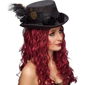 Orlob Schwarzer Steampunk Hut mit Brille - Viktorianischer Stil Orlob Schwarzer Steampunk Hut mit Brille - Viktorianischer Stil
