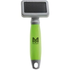 Spazzola per Animali Moser - Piccola, Verde, Grigia - Strumento di toelettatura per cani e gatti Spazzola per Animali Moser - Piccola, Verde, Grigia - Strumento di toelettatura per cani e gatti