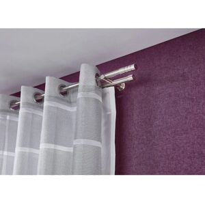 GOOD LIFE 'Ranura' Doppel-Gardinenstange - 400cm Silber GOOD LIFE 'Ranura' Doppel-Gardinenstange - 400cm Silber