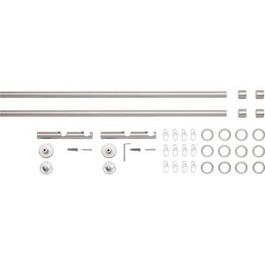 GOOD LIFE CAP Gardinenstange - 220cm, 2-läufig, grau, Metall, Ringe GOOD LIFE CAP Gardinenstange - 220cm, 2-läufig, grau, Metall, Ringe