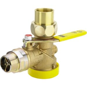Viega Vanne à boule de gaz - Valve angle verrouillable en laiton pour compteur de gaz - Modèle 526818 R/Rp 1 - Publicité Viega Vanne à boule de gaz - Valve angle verrouillable en laiton pour compteur de gaz - Modèle 526818 R/Rp 1 - Publicité