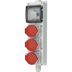 Mennekes 95472 Multiprise - IP44, 3 prises CEE 16A, Disjoncteur différentiel 40A Mennekes 95472 Multiprise - IP44, 3 prises CEE 16A, Disjoncteur différentiel 40A