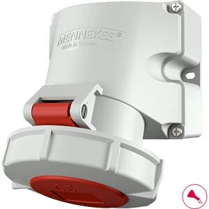 Mennekes 9172 Prise murale - IP67, 32A, Rouge & Blanc Mennekes 9172 Prise murale - IP67, 32A, Rouge & Blanc
