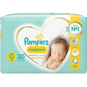 Pampers Premium Care Newborn Size 0 Disposable Nappies - 30pc Pampers Premium Care Newborn Size 0 Disposable Nappies - 30pc