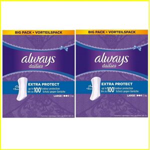 Always Dailies Panty Liners with Extra Protection - Large Pads - 2 x 52 Pads Always Dailies Panty Liners with Extra Protection - Large Pads - 2 x 52 Pads