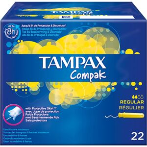 Tampax Merkki Compak Regular Tampoonit 22 kpl - Kevyt kuukautisvuoto suoja Tampax Merkki Compak Regular Tampoonit 22 kpl - Kevyt kuukautisvuoto suoja