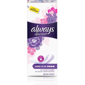 Always Discreet Long Plus - Protection d'incontinence - 24 unités - Publicité Always Discreet Long Plus - Protection d'incontinence - 24 unités - Publicité
