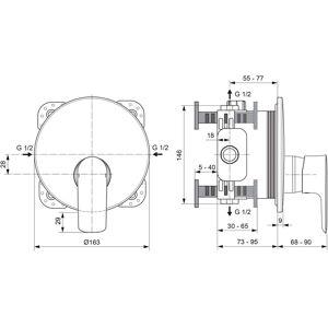 Set de duș pentru montare pe perete Ideal Standard A7034AA - Cromat Set de duș pentru montare pe perete Ideal Standard A7034AA - Cromat