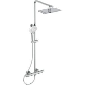 Système de douche Ideal Standard T100 - Thermostatique, Chromé, Réglable - Publicité Système de douche Ideal Standard T100 - Thermostatique, Chromé, Réglable - Publicité