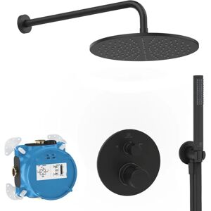 Ideal Standard A7573XG Black Thermostatic Rain Shower System Ideal Standard A7573XG Black Thermostatic Rain Shower System