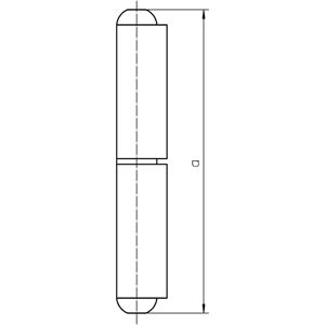 Bisagra de puerta de acero inoxidable Simonswerk KO 50 ER - 100mm Bisagra de puerta de acero inoxidable Simonswerk KO 50 ER - 100mm