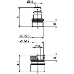 Hansa Chrom Duschschlauch-Verbinder - Duschtyp Hansa Chrom Duschschlauch-Verbinder - Duschtyp