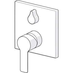 Hansa Chrom Wandmontage Badewannen- und Brausemischer - Quadratische Rosette - Modell 83859513 Hansa Chrom Wandmontage Badewannen- und Brausemischer - Quadratische Rosette - Modell 83859513