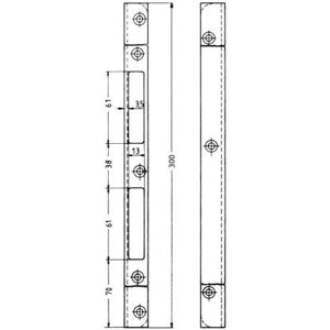 Magni - Maniglia porta con piastra di chiusura - Ferramenta per porte interne/esterne Magni - Maniglia porta con piastra di chiusura - Ferramenta per porte interne/esterne