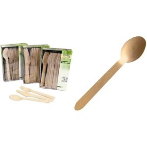 Cuillères en Bois Écologiques NATUREStar - 16cm, 100 unités - Publicité Cuillères en Bois Écologiques NATUREStar - 16cm, 100 unités - Publicité