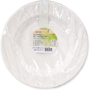 Assiettes écologiques NATUREStar - 27cm, rondes, blanches - Publicité Assiettes écologiques NATUREStar - 27cm, rondes, blanches - Publicité