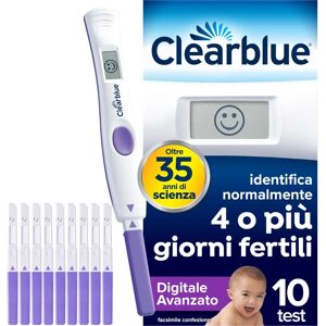 Test di Ovulazione Digitale Avanzato Clearblue - 10 Test Test di Ovulazione Digitale Avanzato Clearblue - 10 Test