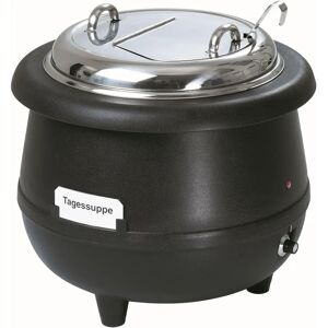 Bartscher Gourmet Suppentopf - 10L, Schwarz, Temperaturregelung Bartscher Gourmet Suppentopf - 10L, Schwarz, Temperaturregelung