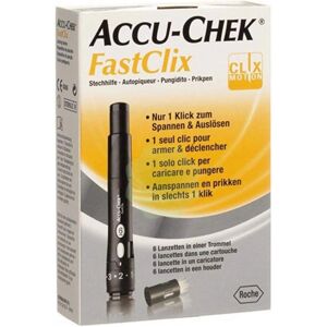 Accu Chek Fastclix Lancet Device - Verstelbare Diepte - 6 Lancetten - Persoonlijk Gebruik Accu Chek Fastclix Lancet Device - Verstelbare Diepte - 6 Lancetten - Persoonlijk Gebruik