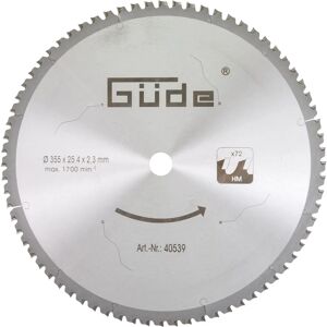 Lama di sega circolare Güde 355mm - Taglio metallo - 72 denti Lama di sega circolare Güde 355mm - Taglio metallo - 72 denti