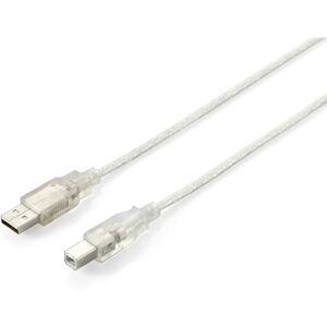 Câble USB Equip 128651 - 3m - USB A vers USB B - Argent - Transparent - USB 2.0 - Publicité Câble USB Equip 128651 - 3m - USB A vers USB B - Argent - Transparent - USB 2.0 - Publicité