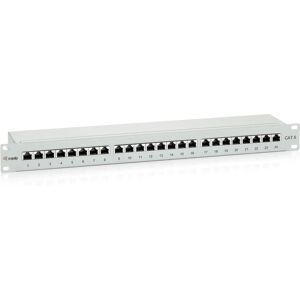 Equip 326324 Panou de Patch - 24 Porturi Cat6 Ecranizat 1U Gri Equip 326324 Panou de Patch - 24 Porturi Cat6 Ecranizat 1U Gri