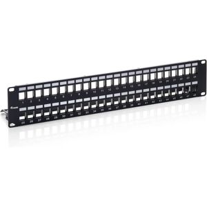Equip 769349 Pan de brassage 48 ports Cat6A blindé - 2U noir Equip 769349 Pan de brassage 48 ports Cat6A blindé - 2U noir