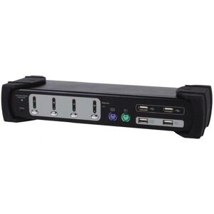 Equip 331544 Commutateur KVM - Supporte Double Moniteur - 4 Ports - Noir - Publicité Equip 331544 Commutateur KVM - Supporte Double Moniteur - 4 Ports - Noir - Publicité