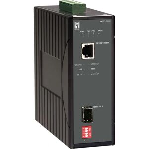 LevelOne IEC-2000 Network Media Converter - 1 Gbps - Black LevelOne IEC-2000 Network Media Converter - 1 Gbps - Black