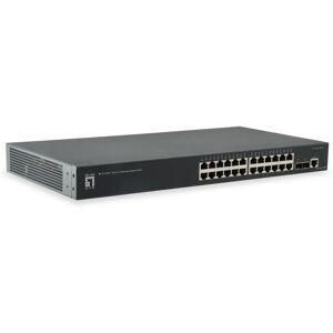 LevelOne GTL-2661 Netzwerkswitch - 24 Ports, 2x 10G SFP+ - Layer 2 - Schwarz LevelOne GTL-2661 Netzwerkswitch - 24 Ports, 2x 10G SFP+ - Layer 2 - Schwarz