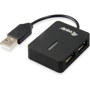 Utazó USB-hub Equip 128952 - 4 port, Fekete Utazó USB-hub Equip 128952 - 4 port, Fekete