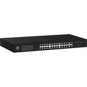 Switch Web Smart Gigabit PoE LevelOne GEP-2841 - 24 Portas, 375W Switch Web Smart Gigabit PoE LevelOne GEP-2841 - 24 Portas, 375W
