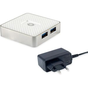 Conceptronic HUBBIES03W USB 3.2 Gen 1 Hub - Vit Conceptronic HUBBIES03W USB 3.2 Gen 1 Hub - Vit