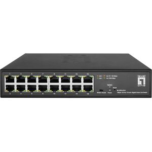 LevelOne GES-2216 Netwerkswitch - 16 Poorten, Managed L2 Gigabit Ethernet LevelOne GES-2216 Netwerkswitch - 16 Poorten, Managed L2 Gigabit Ethernet