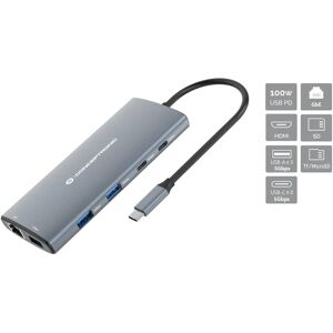 Conceptronic DONN06G Τεχνικό έδρανο για λάπτοπ - Γκρι - 9 σε 1 USB-C Αντάπτορας Conceptronic DONN06G Τεχνικό έδρανο για λάπτοπ - Γκρι - 9 σε 1 USB-C Αντάπτορας