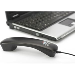 Digitus Black USB Skype Telephone Handset DA-70772 Digitus Black USB Skype Telephone Handset DA-70772