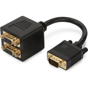 Digitus - AK-310400-002-S - Noir - Câble diviseur VGA Digitus - AK-310400-002-S - Noir - Câble diviseur VGA