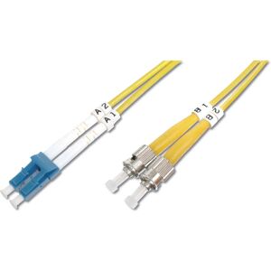 Digitus Glasvezelkabel 1m Geel - OS2 LC-ST Duplex Digitus Glasvezelkabel 1m Geel - OS2 LC-ST Duplex