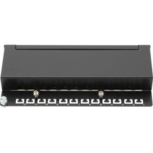 Digitus DN-91612SD-EA Shielded Cat6A Patch Panel 1U Black Digitus DN-91612SD-EA Shielded Cat6A Patch Panel 1U Black