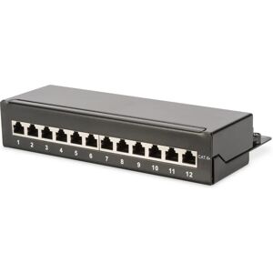 Digitus DN-91612SD-EA Shielded Cat6A Patch Panel 1U Black Digitus DN-91612SD-EA Shielded Cat6A Patch Panel 1U Black