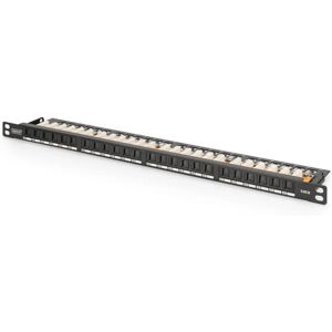 Digitus DN-91624U-SL-SH 24-Port Patch Panel - 0.5U, Black - Network Management Digitus DN-91624U-SL-SH 24-Port Patch Panel - 0.5U, Black - Network Management