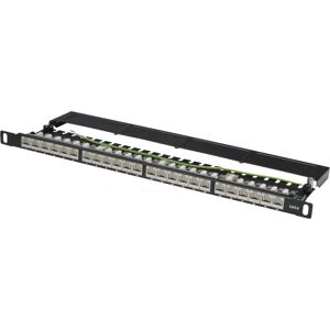 Digitus 19-inch Cat6 Patch Panel 24 Ports - Black - 0.5U Digitus 19-inch Cat6 Patch Panel 24 Ports - Black - 0.5U