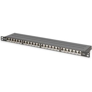 Digitus 19-inch Cat6 Patch Panel 24 Ports - Black - 0.5U Digitus 19-inch Cat6 Patch Panel 24 Ports - Black - 0.5U