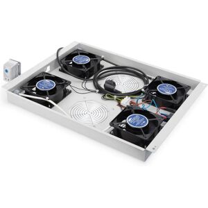 Digitus DN-19 FAN-4-SRV Rack-Kühlausrüstung - 4 Lüfter, Thermostat, Silber Digitus DN-19 FAN-4-SRV Rack-Kühlausrüstung - 4 Lüfter, Thermostat, Silber