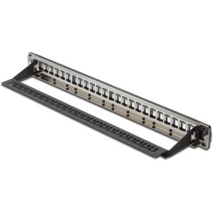 Digitus DN-91411-LF Patch Panel - 24-Port, Black, 1U, Shielded Digitus DN-91411-LF Patch Panel - 24-Port, Black, 1U, Shielded