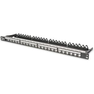 Digitus DN-91422 24-port Patch Panel - Black - 0.5U - 19" Digitus DN-91422 24-port Patch Panel - Black - 0.5U - 19"