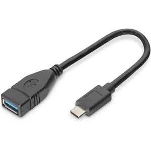 Adaptador USB-C Digitus 15cm - USB 3.2 Gen 1 - Negro Adaptador USB-C Digitus 15cm - USB 3.2 Gen 1 - Negro