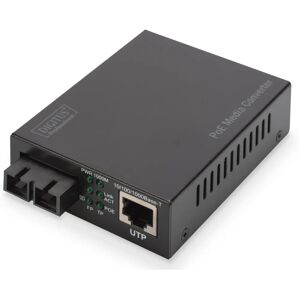 Digitus DN-82160 Glasvezel Media Converter - 1Gbe, 10Mb LAN, 100Mb LAN - Zwart Digitus DN-82160 Glasvezel Media Converter - 1Gbe, 10Mb LAN, 100Mb LAN - Zwart